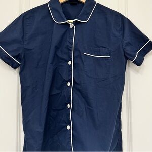 J. Crew Short Sleeve Pajama Set Navy S